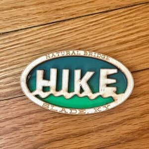Natural Bridge Hike Magnet - Teal and Wood